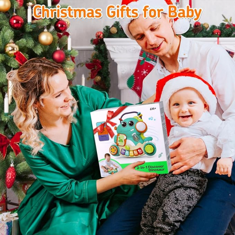 Jucarie muzicala 2 in 1 pentru bebelusi-Descopera Dinozaurul,+6 luni [9]