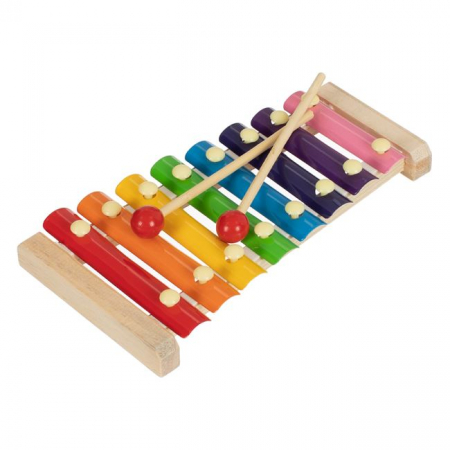 Jucarii muzicale - Xilofon cu Taste Colorate și 2 Bete