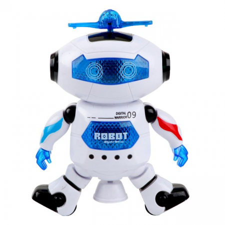 Roboti si Figurine - Jucărie robot dansator cu sunet și lumini, albastru, 20 cm