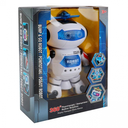 Jucărie robot dansator cu sunet și lumini, albastru, 20 cm [1]
