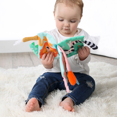 Jucarie senzoriala bebelusi - Carte cu cozi de animale,+12 luni [4]