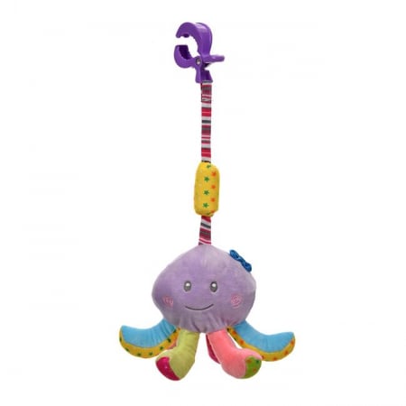 Jucarii pentru carucior si patut - Jucărie Senzorială - Caracatița Muzicală Jucașă, 20 cm