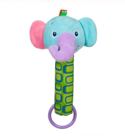 Jucarii senzoriale si zornaitoare - Jucărie Senzorială - Elefantel, 22 cm