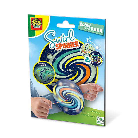Jucărie Spinner vârtej Glow-in-the-Dark, set cu 2 spinnere și fire neon pentru trucuri [0]