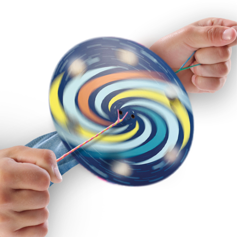 Jucărie Spinner vârtej Glow-in-the-Dark, set cu 2 spinnere și fire neon pentru trucuri [1]