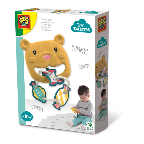 Jocuri si articole copii - Jucarie senzoriala pentru bebelusi - Ursuletul Yummy,+10 luni