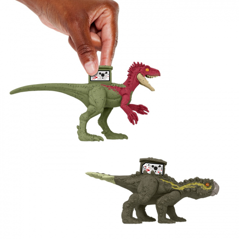 Set 2 figurine Jurassic Wolrd Dino Eoraptor vs Stegorous ,+4 ani [4]