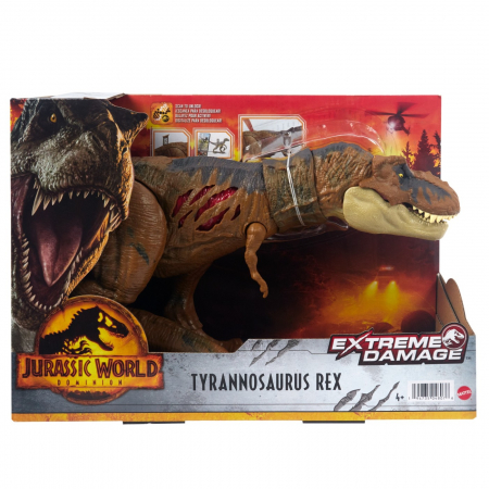 Jocuri si articole copii - Jurassic World - Dinozaur Tyrannosaurus Rex Extreme Damage