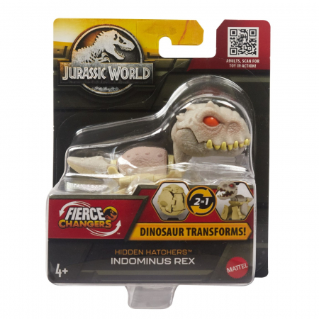 Jocuri si articole copii - Jurassic World - Fierce Changers Hidden Hatchers Dinozaur Transformabil Indominus Rex 