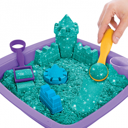 Kinetic sand castelul stralucitor din nisip albastru [4]