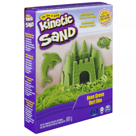Nisip kinetic - Kinetic sand deluxe culori verde neon 680grame