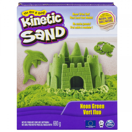 Kinetic sand deluxe culori verde neon 680grame [8]