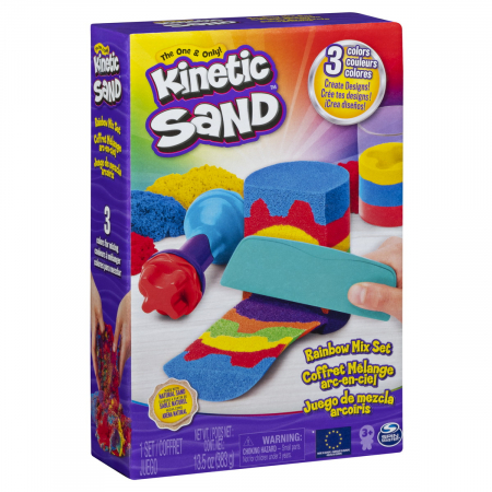 Nisip kinetic - Kinetic Sand Set Unelte de Curcubeu cu Accesorii
