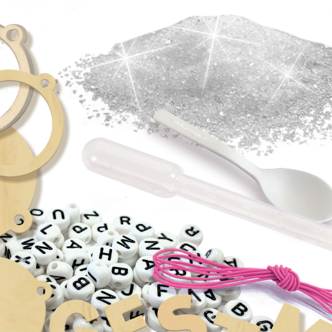 Kit creativ copii cu accesorii incluse - Bijuterii cu margele si litere [2]