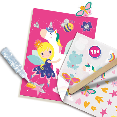 Kit creativ pentru copii cu accesorii incluse - Felicitari prin transfer metalic [2]