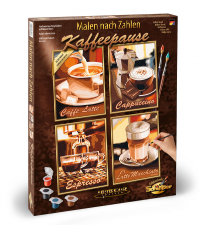 Jocuri si Jucarii Educative - Kit pictura pe numere schipper quatro pauza de cafea