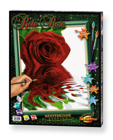 Kit Pictură pe Numere Schipper Trandafirul Roșu  [4]