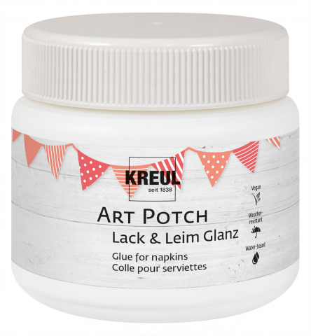 Produse art & craft-Lucru manual - Kreul Decoupage Adeziv Strălucitor, 150 ml – Ideal pentru Tehnica Șervețelului