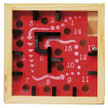 Jocuri de logica - Labirint numerotat cu bila rosu