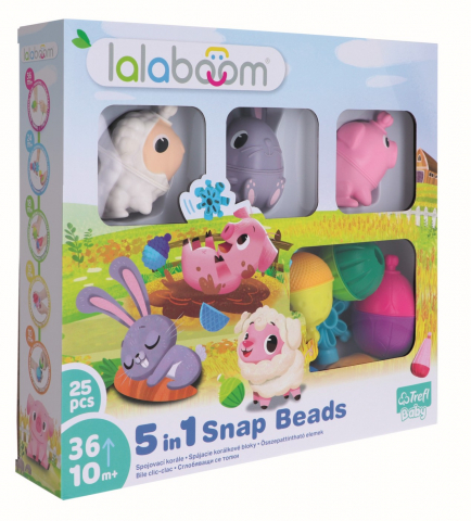 Jucarii de sortat si motricitate - Lalaboom Joc de Dezvoltare Bebe Montessori 25 Piese