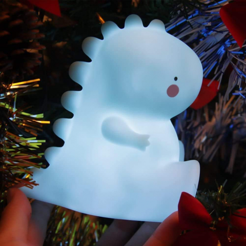 Lampa de veghe pentru copii, model dinozauri, diverse culori,plastic, 10x12 cm [4]
