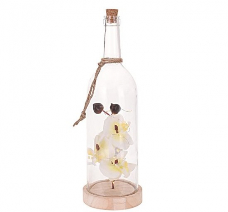 Lampa decorativa Sticla cu orhidee si 10 leduri [1]