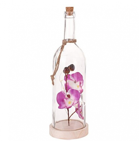 Lampa decorativa Sticla cu orhidee si 10 leduri [3]