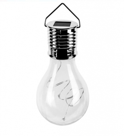 Felinare, stalpi si lampi solare - Lampa Led solara tip Bec cu agatatoare