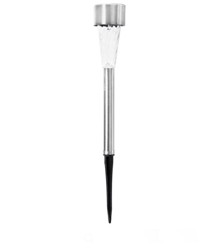 Lampa solara argintie LED, 31 cm, cu baterie reincarcabila [1]