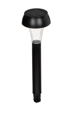 Felinare, stalpi si lampi solare - Lampa solara cu led alba,plastic, negru 18 cm