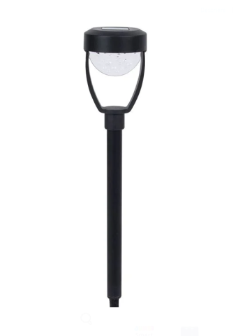 Felinare, stalpi si lampi solare - Lampa solara neagra design semiluna LED, 27 cm, cu buton on/off