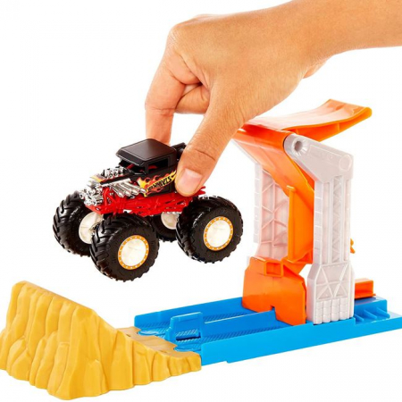 Lansator cu masinuta Monster Trucks-Hot Wheels [2]