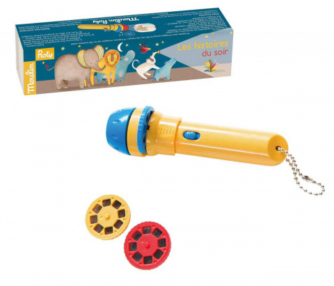 Jocuri si articole copii - Lanterna cu povesti Mama cu puiul, Moulin Roty