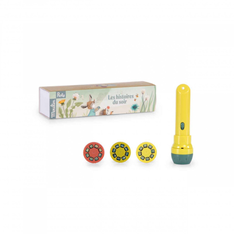 Jocuri si articole copii - Lanterna cu povesti Trei iepurasi, Moulin Roty