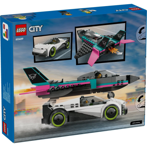 Jocuri si articole copii - LEGO CITY AVION CU REACTIE VS MASINA 60489