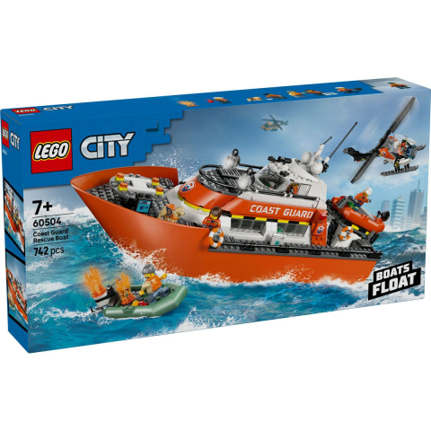 Jocuri si articole copii - LEGO CITY BARCA DE SALVARE SI ELICOPTER ALE PAZEI DE COASTA 60504