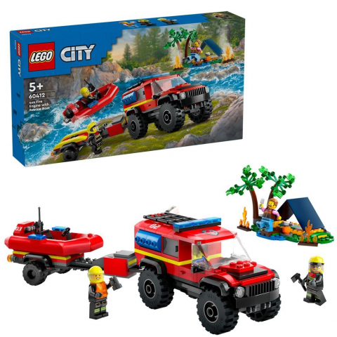 Lego City Camion 4X4 Si Barca De Pompieri 60412 [4]
