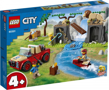 Jocuri si articole copii - Lego city masina de teren pentru salvarea animalelor salbatice 60301