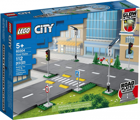 Jocuri si articole copii - LEGO City Plăci de Drum 60304 