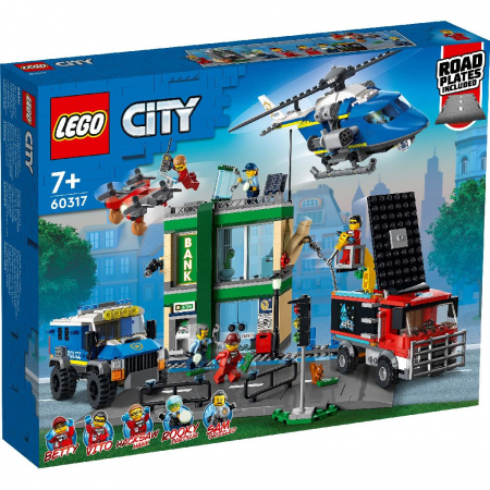 Jocuri si articole copii - LEGO City Poliția în Urmărire la Bancă 60317 