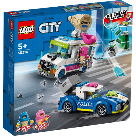 Jocuri si articole copii - LEGO City Poliția în Urmărirea Furgonetei cu Înghețată 60314 | 