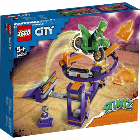 Lego City - LEGO City Provocarea de Cascadorii pe Rampa cu Săritură prin Coș 60359