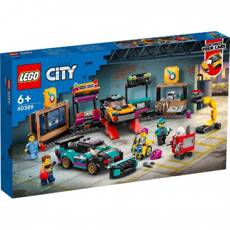 Jocuri si articole copii - LEGO City Service pentru Personalizarea Mașinilor 60389