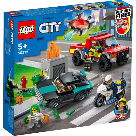 Jocuri si articole copii - LEGO City Stingere de Incendiu și Urmărire Polițistă 60319 | 