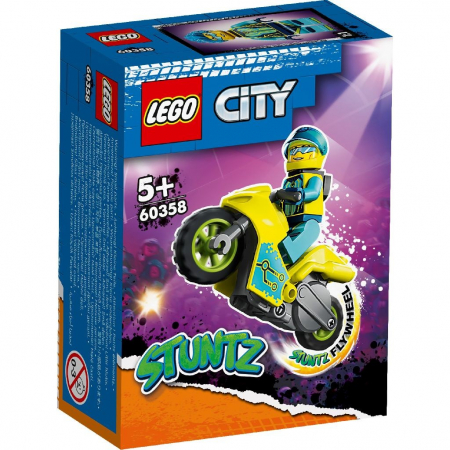 Lego City - LEGO City Stuntz Motocicleta de Cascadorie Cibernetică 60358
