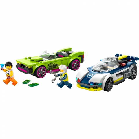 Lego City Urmarire Cu Masina De Politie Si Masina Puternica 60415 [1]