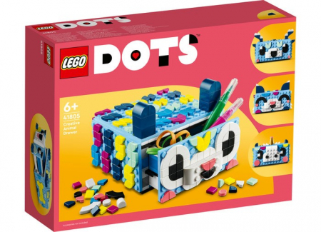 Lego Dots - LEGO DOTS Sertar Creativ cu Animale 41805 