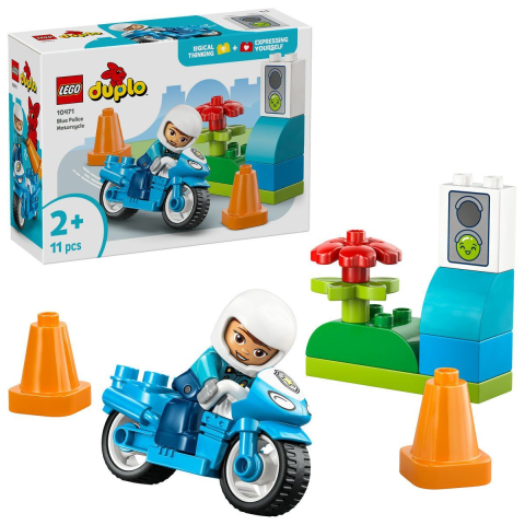 LEGO DUPLO MOTOCICLETA ALBASTRA DE POLITIE 10471 [0]