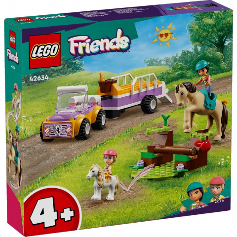 Jocuri si articole copii - Lego Friends Remorca Cu Cal Si Ponei 42634