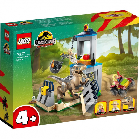 Jocuri si articole copii - LEGO Jurassic World Evadarea unui Velociraptor 76957 